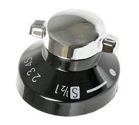 Spares2go Knob Control Switch for New World Gas Hob Oven Cooker (Black/Silver)