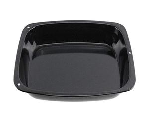 SPARES2GO Large Deep Sided Non-Stick Vitreous Enamel Roasting Tin Oven Baking Tray Pan (37cm x 32cm x 6cm)