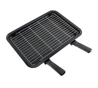 SPARES2GO Large Grill Pan, Rack & Dual Detachable Handles for Baumatic Oven Cookers