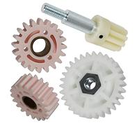 SPARES2GO Large White Gear, 2 Small Pink Gears + Pinion compatible with Suffolk Punch 14S 14SK 17S 17SK Lawnmower