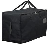 Spares2go Large Zipped Duffel Bag 600D Oxford Canvas Water-Repellent Travel Gym Camping Car Boot Storage Duffle Holdall (Black, 100L)