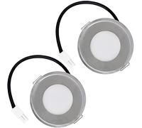 SPARES2GO LED Light for Beko 73.5mm Cooker Hood Extractor Vent Lamp Bulb Units (Pack of 2, Silver, 1.6W, 220V)