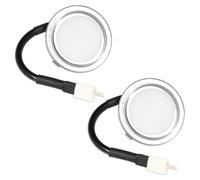 SPARES2GO LED Light for Lamona LAM2502 LAM2503 Cooker Hood Extractor Vent Lamp Bulb Units (Pack of 2, Silver, 68mm, G4)