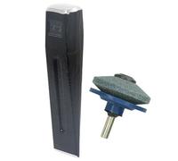 Spares2Go Log Splitter 1.5Kg 8" Wood Splitting Chisel Wedge + Drill Blade Sharpener Attachment Kit