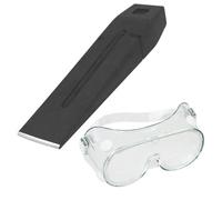 Spares2Go Log Splitter Chisel Wedge 2.5Kg 6Lb 10" Wood Splitting Maul + Adjustable Safety Goggles Kit