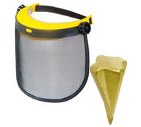 Spares2Go Log Splitter Face Shield Kit Wood Timber Splitting Log Wedge + Protective Mesh Visor Set