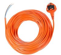SPARES2GO Long Power Cable & Plug for Flymo 32V 32VC 360C Lawnmowers 20m | Fits: Visimo, Chevron, Speedi-Mo, 13A Mains Lead, 2 Core Wires