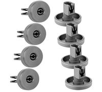 SPARES2GO Lower Runner Basket Wheels for Electrolux, fits Zanussi Dishwasher (Pack of 8, 40mm)