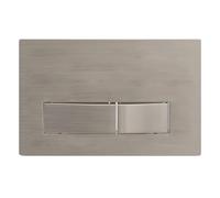 SPARES2GO Luxury Concealed Toilet Cistern Flush Plate Kit for Skylo Wall Hung Frame (Brushed Nickel, 245mm x 165mm)