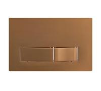 SPARES2GO Luxury Concealed Toilet Cistern Flush Plate Kit for Wall Hung Frame (Brushed Copper, 245mm x 165mm)