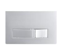 SPARES2GO Luxury Concealed Toilet Cistern Flush Plate Kit for Wall Hung Frame (Chrome Silver, 245mm x 165mm)