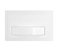 SPARES2GO Luxury Concealed Toilet Cistern Flush Plate Kit for Wall Hung Frame (Gloss White, 245mm x 165mm)