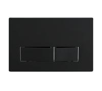 SPARES2GO Luxury Concealed Toilet Cistern Flush Plate Kit for Wall Hung Frame (Matt Black, 245mm x 165mm)