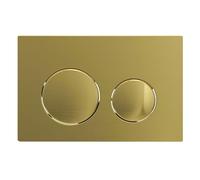 SPARES2GO Luxury Flush Plate Kit for Concealed Toilet Cistern Wall Hung Frame (Brushed Brass, 245mm x 165mm)