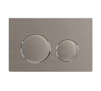 SPARES2GO Luxury Flush Plate Kit for Concealed Toilet Cistern Wall Hung Frame (Brushed Nickel, 245mm x 165mm)