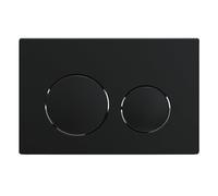 SPARES2GO Luxury Flush Plate Kit for Concealed Toilet Cistern Wall Hung Frame (Matt Black, 245mm x 165mm)