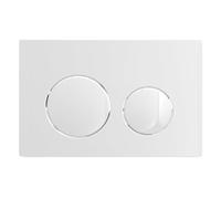 SPARES2GO Luxury Flush Plate Kit for Skylo Concealed Toilet Cistern Wall Hung Frame (Gloss White, 245mm x 165mm)