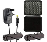 SPARES2GO Mains Charger Plug Cable, Washable Filters + Brushroll Kit for Gtech AirRam AR01 AR02 DM001 Cordless Vacuum