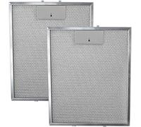 SPARES2GO Metal Mesh Filter for De Dietrich Cooker Hood/Kitchen Extractor Fan Vent (Pack of 2 Filters, Silver, 300 x 250 mm)