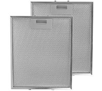 SPARES2GO Metal Mesh Filter for John Lewis Cooker Hood/Kitchen Extractor Fan Vent (Pack of 2 Filters, Silver, 300 x 250 mm)