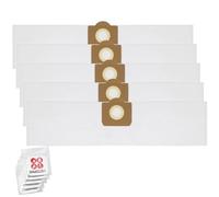 SPARES2GO Microfibre Bags compatible with V-TUF Mini M Class Extractor Vacuum VTUF MINIHSV Dust Buddy Bag (Pack of 5 + Fresheners)