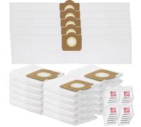 SPARES2GO Microfibre Bags compatible with V-TUF Mini M Class Extractor Vacuum VTUF MINIHSV Dust Buddy Bag (Pack of 20 + Fresheners)
