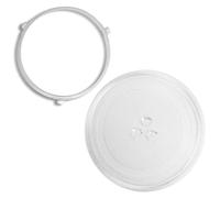 SPARES2GO Microwave Glass Turntable Plate 284mm + 3 Wheel Roller Ring Support Stand Compatible with Panasonic NN-SD27HSBPQ 23 Litre