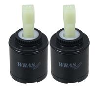 Spares2Go Mixer Tap Cartridge 30mm Single Monobloc Sink Basin Bath Hot Cold Water Valve (Pack Of 2)