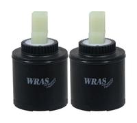 Spares2Go Mixer Tap Cartridge 35mm Single Monobloc Sink Basin Bath Hot Cold Water Valve (Pack Of 2)