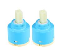 Spares2Go Mixer Tap Cartridge 40mm Single Monobloc Sink Basin Bath Hot Cold Water Valve (Pack Of 2)