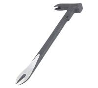 SPARES2GO Nail Puller Hammer Crowbar Double Ended 3-in-1 Prying Lifting Crow Bar Tool (10" / 250mm)