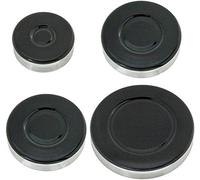 SPARES2GO (Non Universal) Oven Cooker Hob Gas Burner Crown & Flame Cap Kit compatible with Stoves Oven/Cooker/Hob (Small, 2 Medium & Large, 55mm - 100mm)