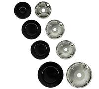 SPARES2GO (Non Universal) Oven Cooker Hob Gas Burner Crown & Flame Cap Kit for Leisure Oven/Cooker/Hob (Small, 2 Medium & Large, 55mm - 100mm)