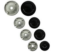 SPARES2GO (Non Universal) Oven Cooker Hob Gas Burner Crown & Flame Cap Kit for Zanussi (Small, 2 Medium & Large, 55mm - 100mm)