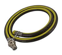 Spares2Go Oven Cooker Gas Hose Universal Extra Long Bayonet Straight Pipe 6Ft 1/2" Lpg
