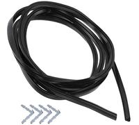Spares2go Universal 4 Sided Rubber Oven Cooker Door Seal (With Barbed Corner Clips)