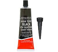 SPARES2GO Oven Glass Door Seal Glue High Temperature Cooker Sealant (Black) | 85ml Heat Resistant Gasket Solution. Fully Moldable and Permeable for Extreme Hot & Cold Use. Oil, Chemical Resistant Formula