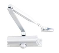 SPARES2GO Overhead Door Closer Fixed Sized 3 Adjustable Speed 180 Degree Kit for up to 950mm 60KG Doors (Silver)