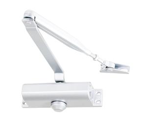SPARES2GO Overhead Door Closer Fixed Sized 3 Adjustable Speed 180 Degree Kit for up to 950mm 60KG Doors (Silver)