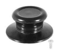 Spares2go Pan Lid Knob Handle Kitchen Cookware Black Round Bakelite Hand Grip Replacement