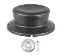 Spares2Go Pan Lid Knob Handle Kitchen Heat Resistant Cookware Black Round Curved Hand Grip Replacement