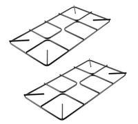 SPARES2GO Pan Support Grid for Belling Oven Cooker Flat Gas Hob (Pack of 2, 455mm x 245mm)
