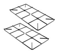 SPARES2GO Pan Support Grid for Logik Oven Cooker Flat Gas Hob (Pack of 2, 450mm x 220mm, Small)