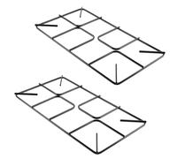 SPARES2GO Pan Support Grid for Stoves Oven Cooker Flat Gas Hob (Pack of 2, 455mm x 245mm)