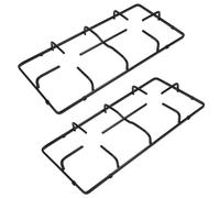SPARES2GO Pan Support Stand Grid Burner Grate for Logik LBPCKX12 LGHOBX12 Gas Hob Cooker (Pack of 2, 460mm x 215mm)