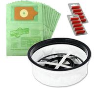 Spares2Go Paper Bags & Microfibre Filter For Numatic Henry Hetty James Vacuum Cleaner (Pack Of 10 Bags + 10 Fresheners)