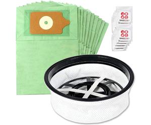 SPARES2GO Paper Bags & Microfibre Filter for Numatic Henry Hetty James Vacuum Cleaner (Pack of 10 Bags + Freshener Tabs)