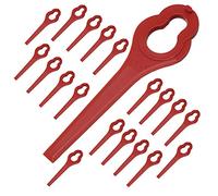 SPARES2GO Plastic Blades Compatible with ALDI Ferrex 20v 40v Cordless Grass Trimmer (Pack of 20)