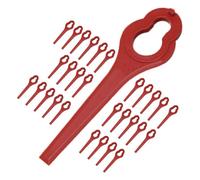 Spares2Go Plastic Blades Compatible With Ferrex 20V 40V Cordless Grass Trimmer (Pack Of 30)