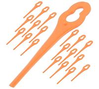 SPARES2GO Plastic Blades for Lidl fits Florabest fits Parkside Trimmers | Pack of 20 Grass Strimmer Push-Fit Replacement Blade,